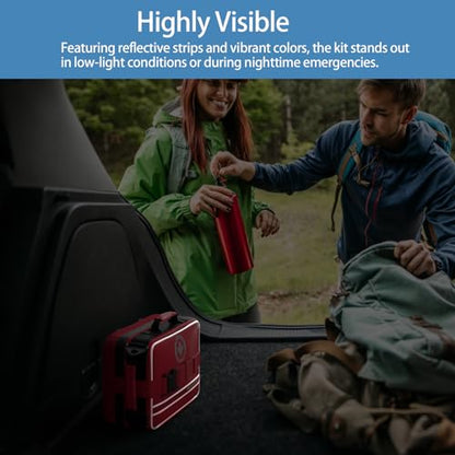 Comprehensive First Aid Kit for Home, Premium Emergency Trauma Kits with Shoulder Strap for Car Camping Gear, Waterproof Survival Kit, Home Essentials, Outdoor Emergency Medical Supplies -324 Piece - size: Max