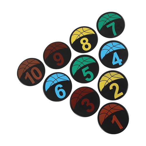 Flat Cones Numbered Spot Markers Set 110 for Soccer Basketball Agility Training – Bright PVC Floor Markers for Sports Drills and Classroom Activities