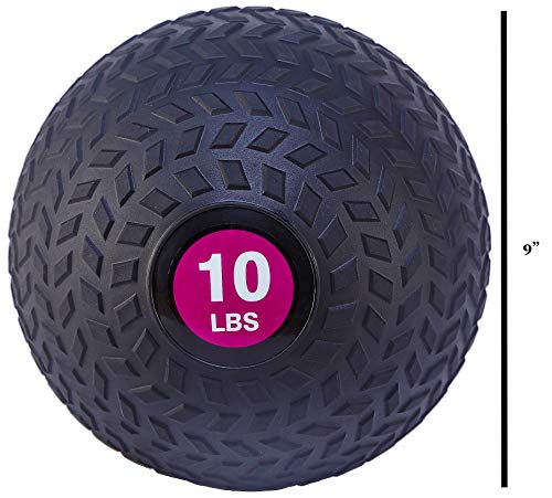 Fitvids Slam Medicine Wall Balls Workout Exercise Fitness Weighted Balls for Cross Training, Strength and Conditioning Exercises, Cardio and Core Workouts - style: 10 Pounds