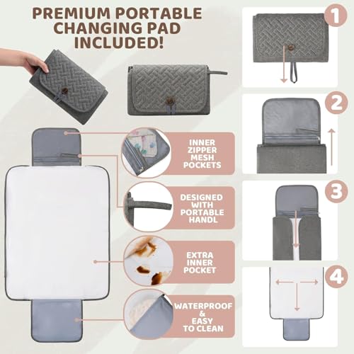 Diaper Bag Backpack for Girls Boys: Green Toddler Diaper Bag with Changing Pad Baby Backpack Diaper Bag for Mon Dad Newborn Mochila Pañaleras Bebe Niña Niño Baby Registry Search Essentials Must Haves - color: 03pale Green