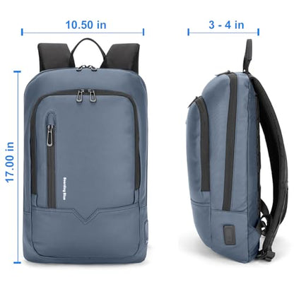 Boardingblue Business Smart Backpack Waterproof fit 15.6 Inch Laptop Backpack with USB Charging Port,Travel Durable Backpack (Navy) - color: Navy