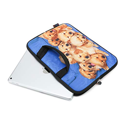 iColor 14 15 15.4 15.6 inch chromebook case Cover Bag Boys Laptop Handle Bag Computer Protect Case Pouch Holder Notebook Sleeve Neoprene Cover Soft Carrying Travel Case Cute Dog ICB-13 - color: Cute Dog