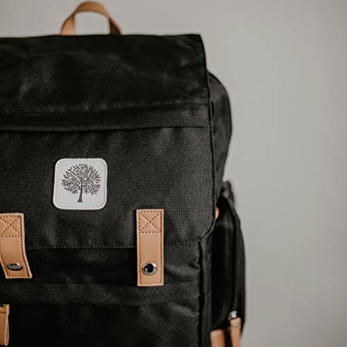 Parker Baby Co. Diaper Backpack - Large Diaper Bag with Insulated Pockets, Stroller Straps and Changing Pad -Birch Bag - Black - color: Black
