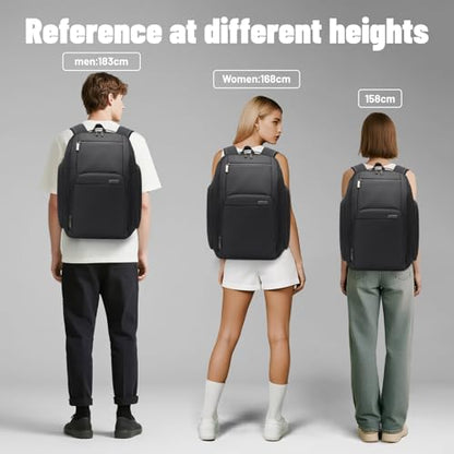Expandable Business Laptop Backpack,180° Full Open TSA Friendly Travel Bag,15.6 inch Slim Commuter Backpack with USB Port,Water Resistant Professional Office Daypack,Black - color: Black-3
