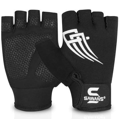 SAWANS Weight Lifting Workout Gloves Lightweight Breathable Padded Palm Protection Gym Gloves Non-Slip Silicone Grip for Men and Women Exercise Fitness Training Pull-ups Deadlifting - size: Small