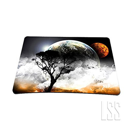 LSS 15-15.6" Laptop Sleeve Bag with Matching Laptop Skin Sticker & Mouse Pad Combo | Carrying Case for 14" 15" 15.6" - Planet Mars Earth and Moon Eclipse - color: Planet Mars Earth and Moon Eclipse, size: 15 inch