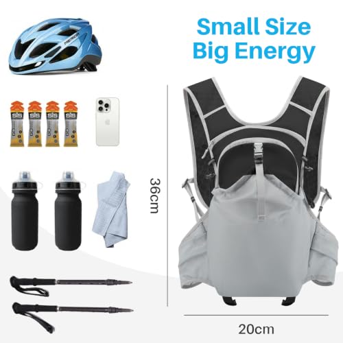 ShowyLive Lightweight Travel Backpack, Small Hiking Backpack Breathable for Cycling Trail Running Hiking - color: Black, size: 10L