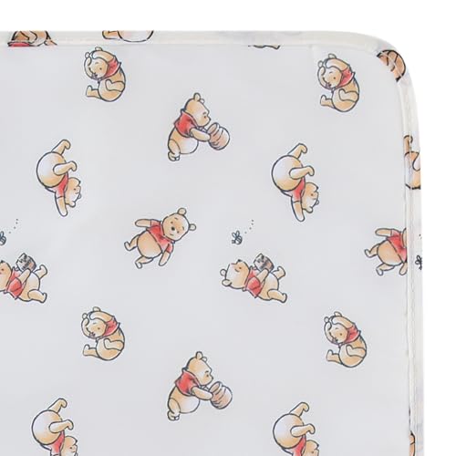 Disney Winnie the Pooh Baby Multi-Functional Diaper Bag Backpack with Changing Pad, Stroller Attachment and Insulated Bottle Holder Pockets