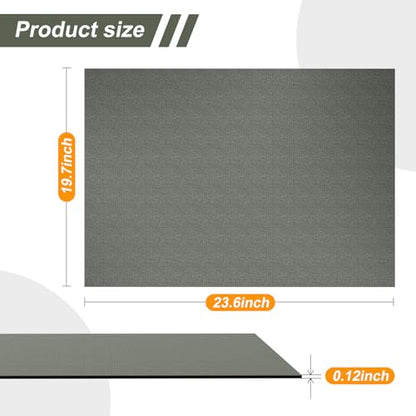 Double Non-Slip Workout Mat for Ellipse Leg Exerciser, Ellipse Machine Mat, Exercise Mat for Under Desk Ellipticals, Suitable for Electric Seated Foot Pedal Exerciser, 23.6" × 19.7" - size: 19.7"L x 23.6"W x 0.1"Th