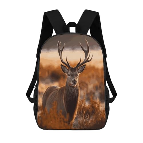 Travel Laptop Backpack Slim Durable Lightweight Back Pack Cute Antler Red Deer Small Backpack For Women Men - color: Antler Red Deer