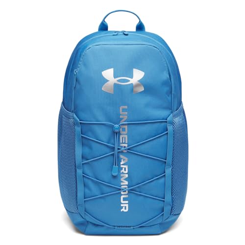 Under Armour Unisex Hustle Sport 6.0 Backpack, (430) Aegean Blue/Blackout Navy/Metallic Silver, One Size Fits Most - color: (430) Aegean Blue / Blackout Navy / Metallic Silver, size: One Size Fits Most