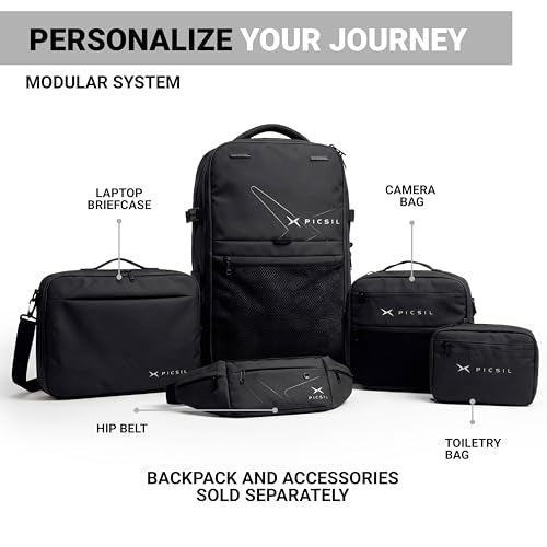 PICSIL Horizon Travel Backpack – Expandable 26L-33L Carry-On with Waterproof Laptop Compartment for 15 & 15.6'', Shoe Storage, and Personal Item Bag - Moss - color: Moss