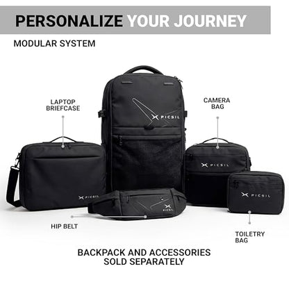 PICSIL Horizon Travel Backpack – Expandable 26L-33L Carry-On with Waterproof Laptop Compartment for 15 & 15.6'', Shoe Storage, and Personal Item Bag - Moss - color: Moss