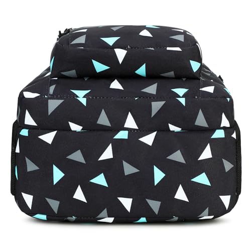 abshoo Classical Basic Geometry Mens School Backpack For College Teen Boys Water Resistant Bookbag (Geometry Black A) - color: Geometry Black a, size: 16.5 Inc