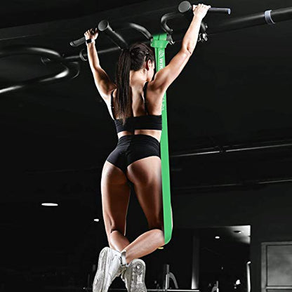 WIKDAY Pull Up Assistance Bands with Door Anchor Set & Loop Elastic Bands Total 11PCS Bands for Exercise, Thick Heavy Resistance Band for Body Stretching, Crossfit Training Home Gym Men & Women