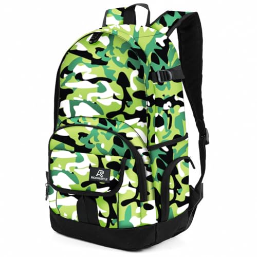 rickyh style School Backpack Travel Bag for Men & Women Lightweight College Back Pack with Laptop Compartmen - color: 04mchlv