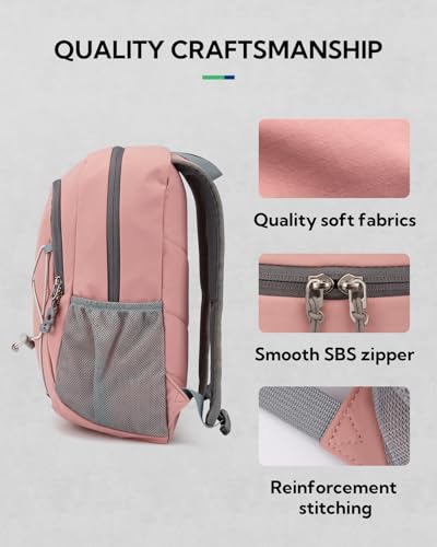 WATERFLY 12L Small Hiking Backpack: Day Pack Lightweight Travel Bag Camping Fitness Cycling Outdoor Sports Daypack For Women Men - color: Pink