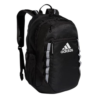 adidas Excel 6 School Backpack, 40L - color: Black/White 3 Stripe Webbing, size: OSFA