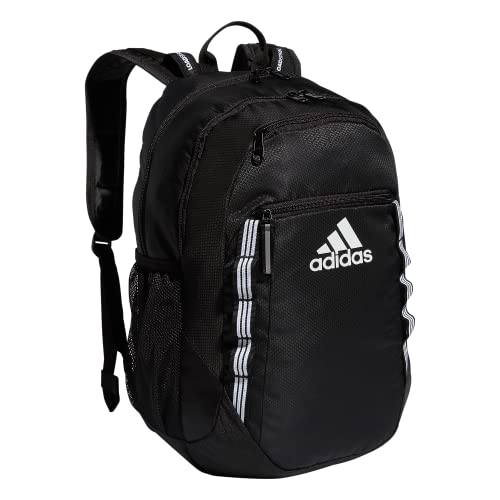 adidas Excel 6 School Backpack, 40L - color: Black/White 3 Stripe Webbing, size: OSFA