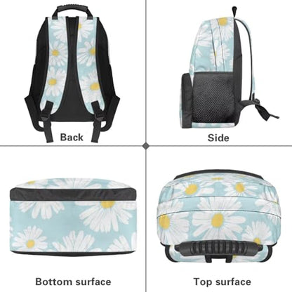 Breathable Comfort School Backpack for Teen Boys & Girls - Daisy Anime Style Print 17 Inch Laptop Backpack with Mesh Back Panel & Padded Shoulder Straps for Heavy Textbook Carrying - color: Daisy Anime Style Print