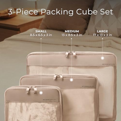 Briggs & Riley Travel Essentials Check In Compression Packing Cube Set - color: Tan, size: Checked