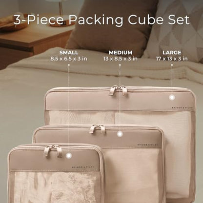 Briggs & Riley Travel Essentials Check In Compression Packing Cube Set - color: Tan, size: Checked