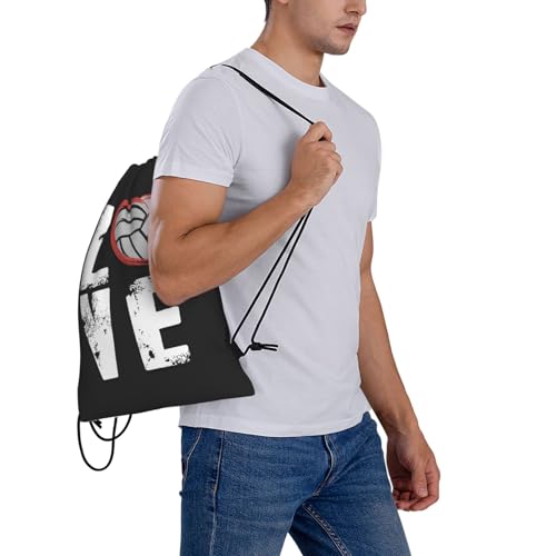 Love Volleyball Unisex Drawstring Backpack Bag Sport Gym Travel Swim Sackpack - color: Love Volleyball8
