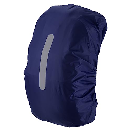 PATIKIL Waterproof Backpack Rain Cover, Non-Slip Backpack Cover with Vertical Reflective Strap Stay Dry for Hiking, Camping, Hunting - color: Dark Blue, size: XX-Large