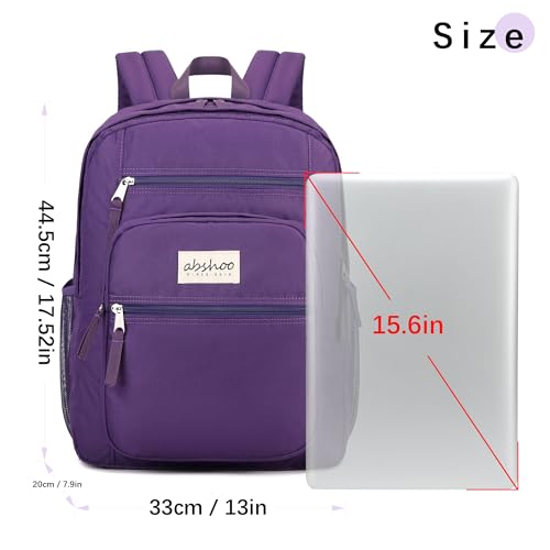 abshoo 34L Big School Backpack For College Women Middle High School Teen Girls Bookbag Travel Backpacks Daypack (Purple) - color: Purple