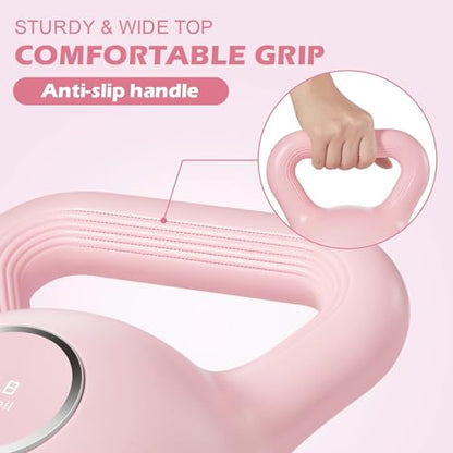 KHTO Kettlebells Fitness Exercise-Pink Strength Training Kettlebell Sets,Dumbbell Weights for Home Gym Equipment - style: 5LB