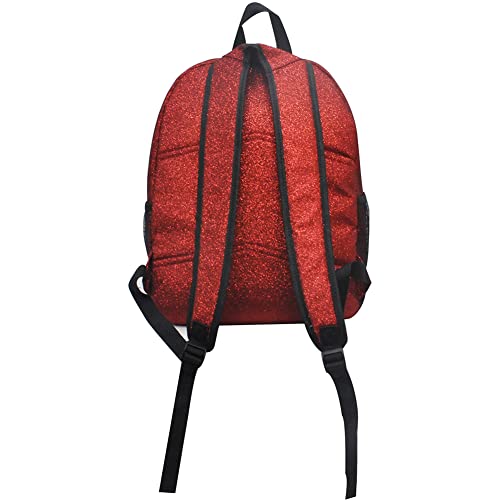 NGIL Canvas School Backpack (Glitter-Red) - color: Glitter-red