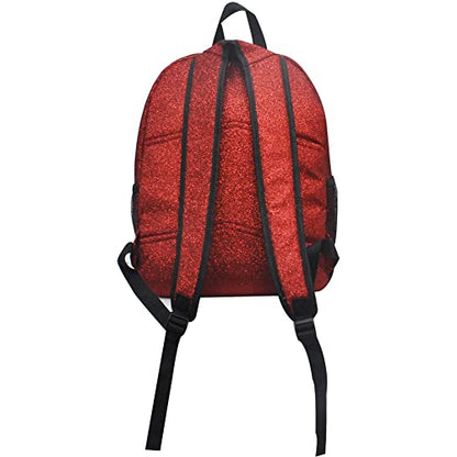 NGIL Canvas School Backpack (Glitter-Red) - color: Glitter-red