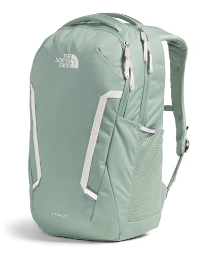 The North Face Women's Vault Everyday Laptop Backpack - Commuter Travel Bag, Water-Repellent, Spacious Main Compartment, Slate Moss/White Dune, One Size - color: Slate Moss/White Dune