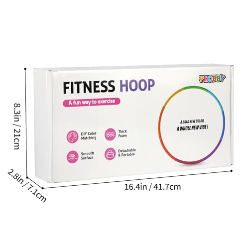 Phobby Weighted Exercise Hoop for Adults, 2.2lb&2.8lb Adjustable Fitness Hoop, 8 Detachable Hoop Sections with Jump Rope & Storage Bag, Home Gym Workout - style: Pro 2.8lb