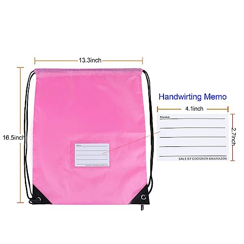 CODOBON 50 Pack Drawstring Bags,Bulk Draw String Backpack, Gym Sports Cinch Bag Sackpack for Women Men, Pink - color: Pink