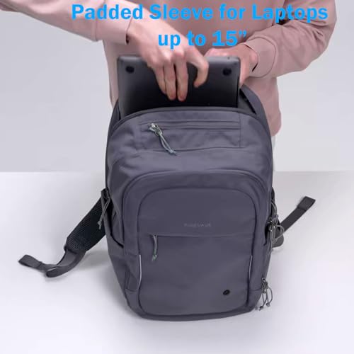 PUREVAVE Laptop Backpack with YKK Zippers for Men and Women - color: Gray