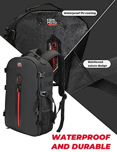 KEMIMOTO Motorcycle Helmet Backpack, 20L Storage Bag with Expandable Hidden Net for Full Face Helmet, Riding & Daily Commute Gift for Men - size: 20L