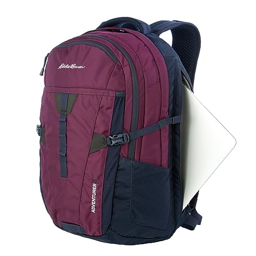 Eddie Bauer Adventurer Backpack with Organization Compartments and Hydration/Laptop Compatible Sleeve, Women's Adventurer - Dark Plum, 30L - color: Women's Adventurer - Dark Plum, size: 30L