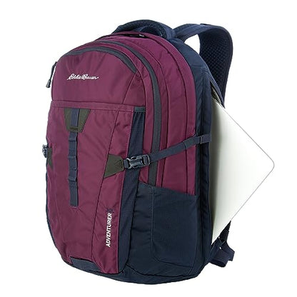 Eddie Bauer Adventurer Backpack with Organization Compartments and Hydration/Laptop Compatible Sleeve, Women's Adventurer - Dark Plum, 30L - color: Women's Adventurer - Dark Plum, size: 30L