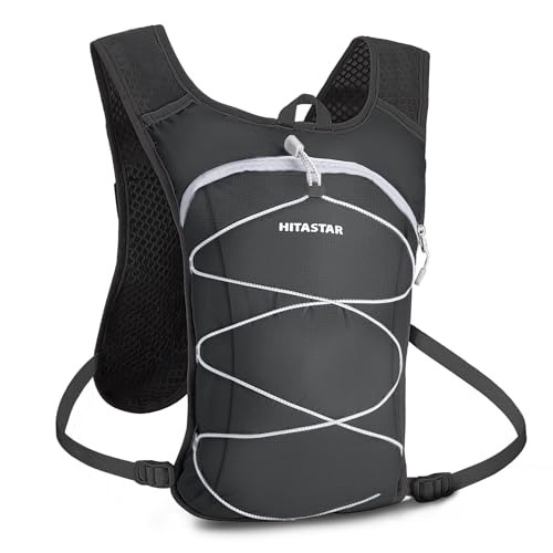 Hydration Backpack with 2L Hydration Bladder Lightweight Water Backpack Climbing Pouch for Hiking Hydration Pack for Running Cycling Hiking - style: Black(No water Bladder)