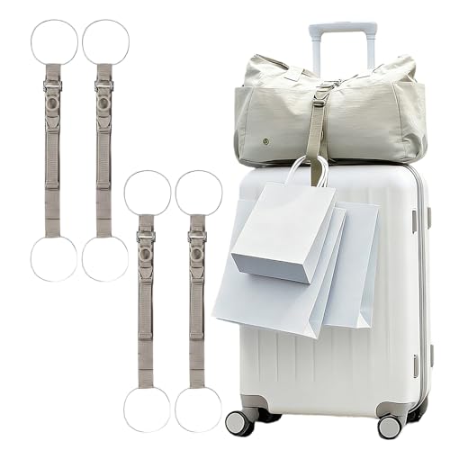 Multi Use Strong Adjustable Luggage Connector Straps, Luggage Straps for suitcases, Adjustable Luggage Strap Bungee for Suitcase Handle, Suitcase Straps for Multiple Bags, Trolley Bags (4 PCS) - color: 4 PCS