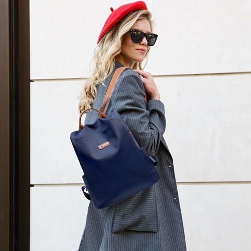 Women's Backpack Purse Nylon Anti-theft Casual Water Resistant Lightweight Small Shoulder Bags 2026 for Travle Cute Fashion Camping Bag for Work Daily Going Out Dackpack Ladies Navy Blue - color: Navy Blue