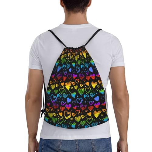 Rainbow Pride LGBT Drawstring Backpack Bag Sport Gym Dance Beach Travel Sackpack for Women Men - color: Lgbt_ddd00645