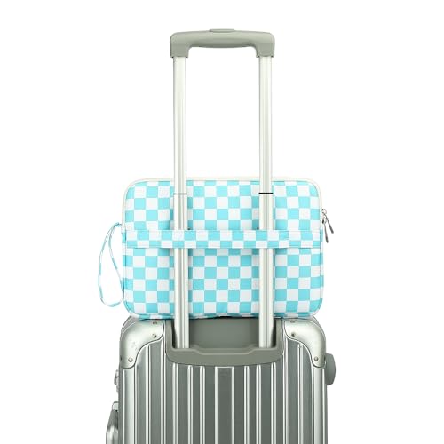 canvaslife 13.3-inch Notebook Computer, Shockproof, Waterproof and Protective Travel Notebook Computer case, Suitable for 13-13.3-inch Notebook Computer Cases (Ice Blue Checker) - color: Ice Blue Checker, size: 13 inch/13.3 inch