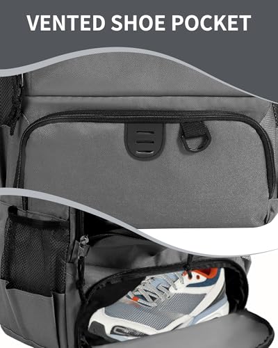 Basketball Bag Backpack for Men Women with Ball & Shoes Compartment 30L Capacity Lightweight Breathable Boys Girls Soccer Ball Bag Backpack Fit Volleyball Football Sports Travel School Gym - color: TK8Gray