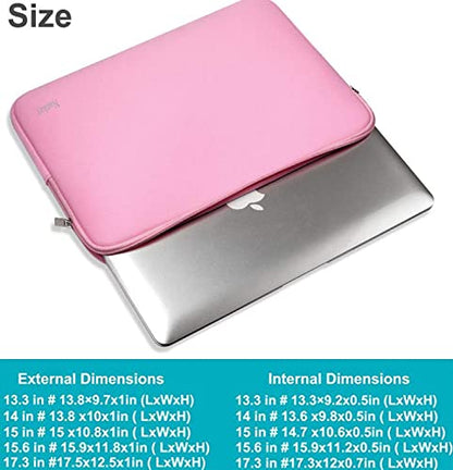 Laptop Case Sleeve, Resistant Neoprene Laptop Sleeve/Notebook Computer Pocket Case/Tablet Briefcase Carrying Bag Compatible with 13-13.3 Inch MacBook Pro,MacBook Air,Notebook Computer-(Pink) - color: pink, size: 13.3 inch