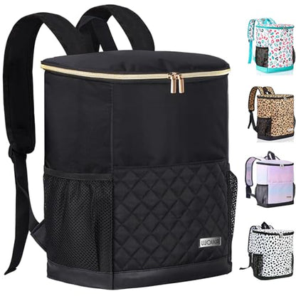 Wolka Cooler Backpack 30 Cans,Portable Backpack Coolers Insulated Leak Proof,Waterproof Soft Sided Cooler Bag for Travel,Beach,Camping,Picnic,Lunch Backpack for Women (Black Shark) - color: Black Shark