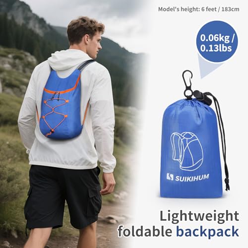 20L Small Hiking Backpack Lightweight Packable Daypack Blue - color: Blue