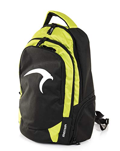 Mintra Sports Backpacks, Lightweight Waterproof Backpack for Hiking, Running, Travel, Unisex Sports Bag with Padded Straps & Back Panels, 3 Compartments, 2 Side Pockets, Lime Challenger - color: Lime, size: Challenger