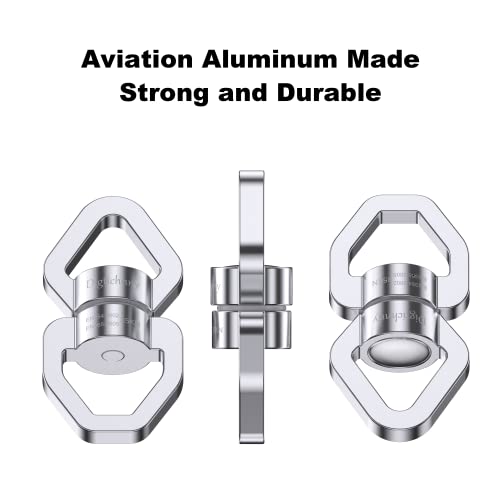Swivel Hook for Swing, Safety Swing Swivel with 2 Carabiners, Rotational Device Swing Spinner for Web Tree Tire Rope Swing, Aerial Dance, Children’s Swing - style: Silver-1 Pack with 2 Carabiners